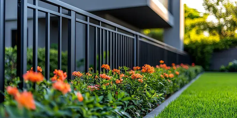 Moderne Gartengestaltung mit Zäunen aus Polen
